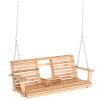 Osoam Veranda hintaágy 2-3 személyes függő hintaszék 150x75x53 cm fa hintapad felfüggesztett pad