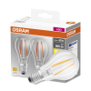 Osram 2x LED izzó E27 A60 6,5 W = 60 W 806 lm 2700 K Meleg 300° Izzószálas OSRAM