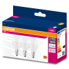 Osram 3db LED izzó Gömb E14 P45 7W = 60W 806lm 6500K Hideg 200° OSRAM érték