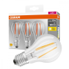 Osram 3PAK LED izzó E27 A60 6.5W = 60W 806lm 2700K Meleg 360° OSRAM