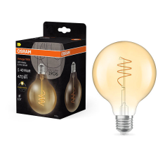 Osram LED izzó, aranyszínű, E27, 3,4 W, VINTAGE GLOBE, meleg fehér izzó