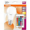 Osram LED IZZÓ RGBW 9W E27 szabályozható, 2700K (színváltós) + távirányító Osram