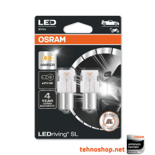 Osram LEDriving SL P21W 12V 1,3W BA15s Sárga LED Izzók (2 db) autóalkatrész