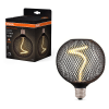 Osram Spirál LED izzó, E27, GLOBE, fekete, szabályozható meleg fehér