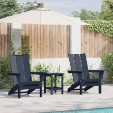  Összecsukható Adirondack Székek 2 db Tengerészkék 74.5x80.5x90 cm HDPE kerti bútor