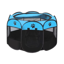  Összecsukható és hordozható kisállat kennel 114x114x60cm - Kék szállítóbox, fekhely kutyáknak