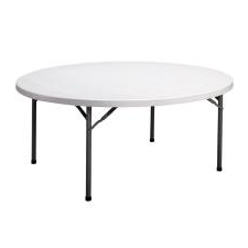  Összecsukható kerek rendezvény asztal fém lábakkal (R152) kerti bútor