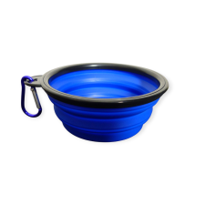  Összecsukható szilikon utazótál kutyáknak/macskáknak kék kutyatál