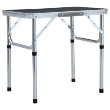 összecsukható szürke alumínium kempingasztal 60 x 45 cm kemping felszerelés