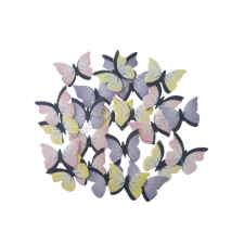  Ostyapillangók, Pasztell  színű – 24 Darabos Tortadíszítő Szett sütés és főzés