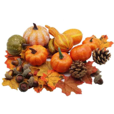  Őszi dekoráció 50 db (dísztök, falevél, makk, toboz) sütés és főzés
