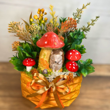  Őszi Gomba és Süni DIY dekorációs csomag dekorációs kellék