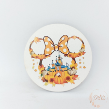  Őszi kerek tábla - Minnie fej dekorációs kellék