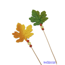  Őszi levél pár pálcás 30cm dekorációs kellék