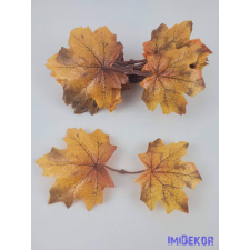 Őszi levélpár 17x9cm - Sárga-Barna dekorációs kellék