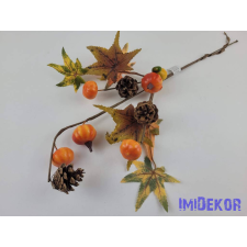  Őszi tökös tobozos leveles ág 51cm dekorációs kellék