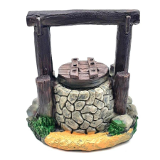  Oszlopos kőkút, nagy, polyresin. Mérete: 75x70x55 mm dekorációs kellék