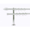 other 19 mm Ø Stockholm karnis szett, 2 soros, inox, block tartóval (120 cm)