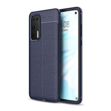 OTT! HUAWEI P40, OTT! LEATHER mobiltok, Sötétkék tok és táska