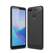 OTT! HUAWEI Y9 (2018), Enjoy 8 Plus, OTT! CARBON mobiltok, Karbon mintás, Fekete tok és táska