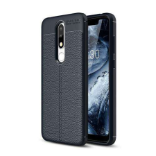 OTT! NOKIA 5.1 Plus, OTT! LEATHER mobiltok, Sötétkék tok és táska