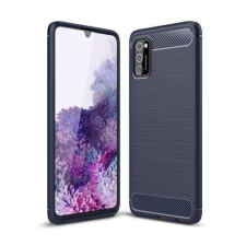 OTT! SAMSUNG Galaxy A41 (SM-A415F), OTT! CARBON mobiltok, Karbon mintás, Sötétkék tok és táska