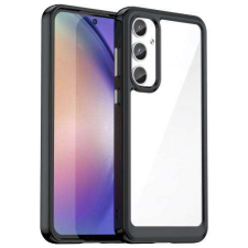 OTT! SAMSUNG Galaxy A55 5G (SM-A556), OTT! TRANSPARENT mobiltok, Átlátszó, Fekete tok és táska