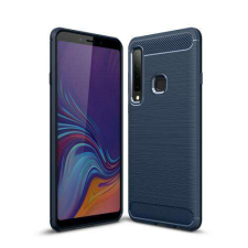 OTT! SAMSUNG Galaxy A9 (2018), OTT! CARBON mobiltok, Karbon mintás, Sötétkék tok és táska