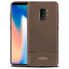 OTT! SAMSUNG SM-G965 Galaxy S9+, OTT! BRUSH LEATHER SERIES mobiltok, Barna tok és táska