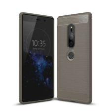 OTT! SONY Xperia XZ2 Premium (2018), OTT! CARBON mobiltok, Karbon mintás, Szürke tok és táska