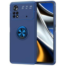 OTT! Xiaomi Poco X4 Pro 5G, OTT! METAL RING mobiltok, Kék tok és táska