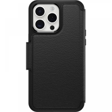 Otterbox Strada Series Bőr Flip tok iPhone 15 Pro Max fekete tok és táska