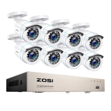 Otthoni biztonsági kamerarendszer, 1080p felbontás, kültéri CCTV kamerák, 1T, Fehér bababiztonság
