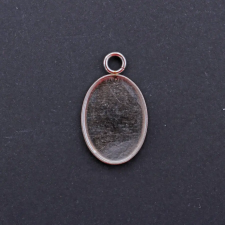  Ovális medál alap - 15x11mm - 5db dekorációs kellék