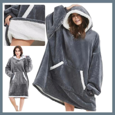Oversized pulóver és takaró egyben szürke 24558_SZ lakástextília
