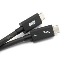 OWC Thunderbolt 4 USB-C apa - USB-C apa 4.0 Adat és töltőkábel - Fekete (0.7m) (OWCCBLTB4C0.7M) kábel és adapter