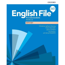 Oxford University Press ENGLISH FILE 4E PRE-INTERMEDIATE WB WITH KEY nyelvkönyv, szótár