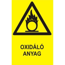  Oxidáló anyag! - öntapadó, 150*100mm információs tábla, állvány