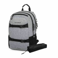 OXY Sport laptoptartós diák hátizsák - 27 literes szürke + ajándék tolltartó iskolatáska