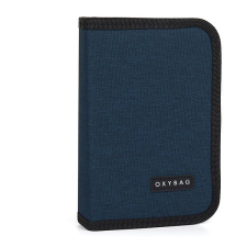 Oxybag Unicolor 1 szintes, 2 patentos, üres, kék tolltartó