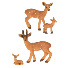  Őz család poly 2,5-8cm 4db-os csomag dekorációs kellék