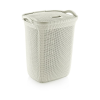 ÖZ-ER PLASTIK Műanyag szennyeskosár fedéllel krém 63L