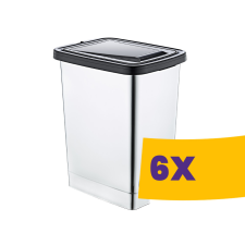 Özer Plastik Fémhatású pedálos szemetes kivehető vödörrel 15L (Karton - 6 db) szemetes