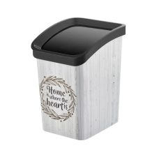 Özer Plastik Smart Click billenőfedeles szemetes Fa mintás 12L szemetes