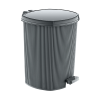 Özer Plastik Stripes pedálos szemetes kivehető vödörrel Szürke 20L