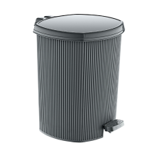 Özer Plastik Stripes pedálos szemetes kivehető vödörrel Szürke 20L szemetes