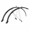 P2R (Vélo) P2R Trekking műanyag sárvédő szett, City-VTC, 28"-700x35, fekete, 48 mm széles (pár) P2R (Vélo)  Bicikli alkatrészek Kerékpáros kiegészítők Kerékpár sárvédők