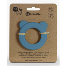 P&M P&M Beary Szilikon rágóka csörgővel Petrol Blue 0m+ rágóka