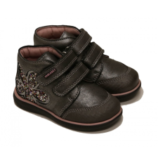 Pablosky ezüst, bőr átmeneti cipő, csillogó virágdíszítéssel (22 - 23); (021150) (23) gyerek cipő