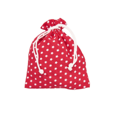 PACK-A-BAG zsák piros/fehér csillagos 14x18cm karácsonyi dekoráció